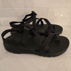 Chaco Mens Z/2 Single Strap Toe Loop Adjustable Sandals Waterproof Hiking Black